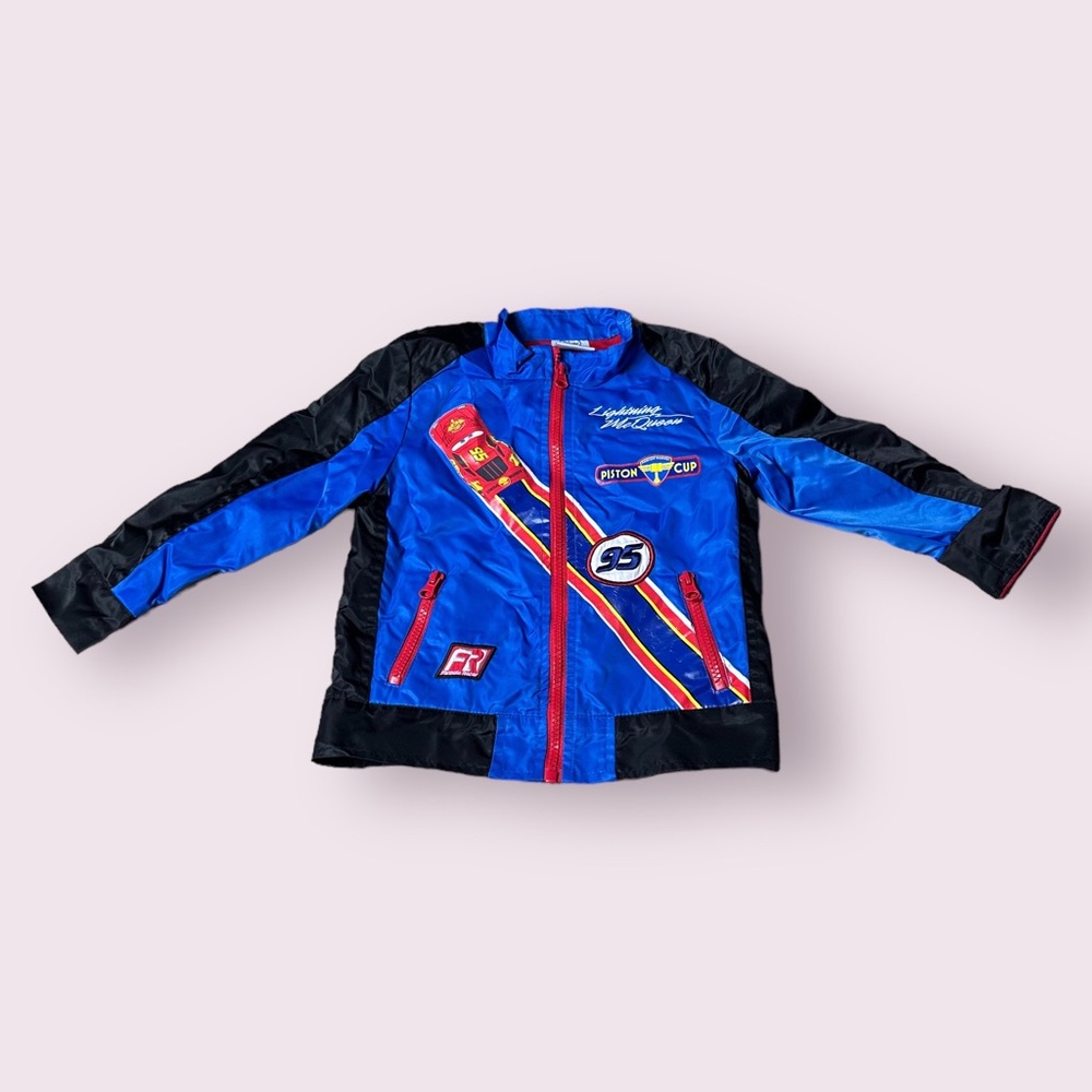 Toddler Disney Collection Cars Lightening McQueen Blue And Black Zip Up Jacket